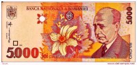 5000 Lei  "ROUMANIE"   1998  UNC     Ro 59 - Roemenië