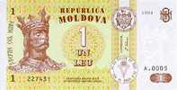 MOLDAVIA/MOLDOVA 1 LEV 2005 KM#8 PLANCHA/UNC  DL-3297 - Moldawien (Moldau)