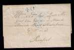 Gc473 PORTUGAL  LISBOA (03.11.1853) To PENAFIEL By PORTO (06.12.1853) Put On Mail Stamp-taxe. Port Due 40r. Blue - ...-1853 Préphilatélie