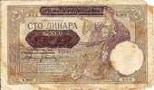 100 Dinara   "YOUGOSLAVIE"   1941      Bc148 - Yugoslavia