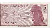 INDONESIA,5 SEN 1964 K91 SC  DL-3446 - Indonésie