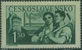 Tschechoslowakei Czechoslovakia 1950 Mi 614 Yv 532 Sc 410 * MH - Factory Workers / Les Ouvriers - 5 Years Republic - Other & Unclassified