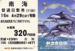 Carte Japon - ANIMAL - DAUPHIN ORQUE Ballon Spectacle / 320 - DOLPHIN ORCA SHOW Japan Card - DELPHIN - 37 - Dolfijnen