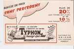 #Bv039 Buvard -  Insecticide TYPHON - Le Nuage Qui Tue - Wassen En Poetsen