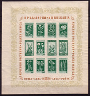 BULGARIA - 1953 - Plantes Medicinales - Bl.** - Plantas Medicinales