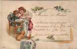 FAIRE PART NAISSANCE, Carte Gaufrée, (naissance De Noel, 1906) - Naissance