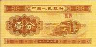 1 Fen   " CHINE"  Camion  1953   UNC   R1 - Cina