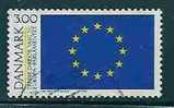 FLAGS - EUROPEAN FLAG - DENMARK 1989  Yvert # 952 - VF USED - Postzegels