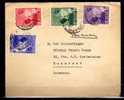 Belgique 1937, Lettre Vers Roumanie       La Reine Astrid Et Le Prince Baudoin 4 Couleurs Différentes - Briefe U. Dokumente