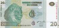 CONGO (Republica Democratica) 20 FRANCOS  30-6-2003  KM#92  PLANCHA/UNC   DL-4092 - Non Classificati