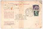 3026)cartolina Con 25c Imperiale + 1£ Imperiale S.F. Da Catania A Città Il 2-4-1945 - Marcophilie