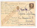 3028)intero Postale Con 30c Imperiale Da Sorrento A Bronte Il 2-8-1944 - Marcophilie