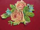 IMAGE & CHROMOS DECOUPIS CERTAINS ENTRE 1890 &  APRES 1900 EN RELIEF / ROSES - Flowers