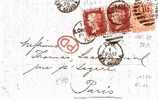 GBV089 / One Penny-Paar + Four Pence(Pl.II)1870, Paris PD - Covers & Documents