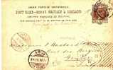 GBV103 / Karte London-Genf 1890, Hosker-Stempel + Normal-Stpl. - Briefe U. Dokumente