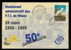 1 Carte 1er Jour, Spéciale - 24 Mars 1995 : 50ème Ann. Du  Restaurant PTT De NÎMES - Covers & Documents