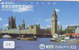 Telecarte ENGLAND Reliée LONDON (29) Telefonkarte ENGLAND Verbunden - Phonecard BRITAIN Related - Japan Phonecard - Landscapes