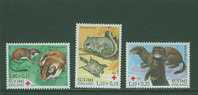 3S0145 Ecureuil Lerot Vison Mustela Lutreola 877 à 879 Finlande 1982 Neuf ** - Nuevos