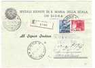 3061)raccomandata Con 15c + 3c Democratica Da Siena A Montalcino Il 14-1-1943 - Storia Postale
