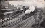 75 PARIS 17ème -588- Batignoles, Chemin De Fer De L'Ouest, Animée, Train Entrant En Gare, Voyagé 1904, Pli Inf.droit - District 17