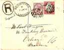 GBV145 / 4 ½-Marke + 1 D, 1896 Lincoln-Orleans, Einschreiben - Covers & Documents