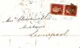 GBV154 / One Penny(2x)1855 - Storia Postale