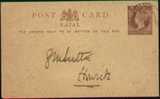 NATAL 1894 - ENTIRE POSTAL CARD From DURBAN To HOWRIK - Natal (1857-1909)