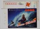 Surf,surfboard,surfing Sport,China 2004 Hunan Telecom Xiangxi Branch Internet Service Advertising Pre-stamped Card - Skateboard