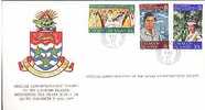 Delcampe - Jolie FDC 1er Jour Cayman Islands Caïman Silver Jubilee Queen Reine Elizabeth II 9-02-77 Armoiries Blason écusson - Iles Caïmans