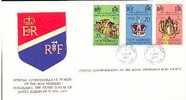 Jolie FDC 1er Jour New Nouvelles Hebrides Silver Jubilee Queen Reine Elizabeth II 9-02-77 Armoiries Blason écusson - Other & Unclassified