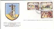 Jolie FDC 1er Jour Montserrat Silver Jubilee Queen Reine Elizabeth II 9-02-77 Armoiries Blason Harpe - Montserrat