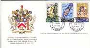 Jolie FDC 1er Jour St Christopher Nevis Anguilla Silver Jubilee Queen Reine Elizabeth II 9-02-1977 Armoiries Blason - Anguilla (1968-...)