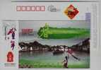 Kite Playing,river-town Bridge,China 2008 Shaoxing Tourism Bureau Advertising Postal Stationery Card - Non Classés