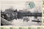 37 SAINT AVERTIN 1906 PONT CHER Prés TOURS  2 Barques 3 Personnages / BF PARIS 109  / CIRCULEE 190? / 541A - Saint-Avertin