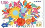 Carte Prépayée Japon Fleur Bouquet (25) BLUME Telefonkarte * Japon Bloemen * Boeket *  Bloem - Flower - - Flowers