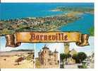 BARNEVILLE - Vue Générale Aérienne, La Plage, Le Château Patrick Et L´Eglise - Barneville