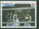 292N0089 Boxe Bloc 134 Sierra Leone 1992 Neuf ** Jeux Olympiques De Barcelone - Boksen