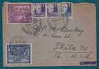 GERMANY ORIENTAL - FINE COVER PIRNA To PHILADELPHIA - Tied With Yvert # 32 - 33 (pair) And Set LEIPZIG FAIR # 57/58 - Storia Postale