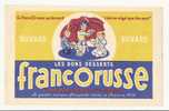 Buvard Francorusse: Dessert, Creme Et Pudding, Enfants Sous Un Parapluie (08-609) - Caramelle & Dolci