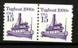 USA   Yvert 1839  Transports  Roulette En Paire  Remorqueur  **  MNH - Coils & Coil Singles