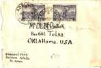 AUS211 / Frau Auf Muschel(Symbol)Paar Mit  Zwischensteg 1936, Oklahoma  USA - Briefe U. Dokumente