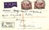 AUS220 / Götterbote, Globus 1934 Einschreiben Brisbane - , Schweiz - Lettres & Documents