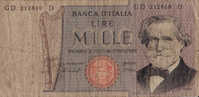 Italie - 1000 Lire - 1969 - Verdi - 1000 Liras