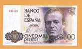 ESPAÑA  5.000  PESETAS  23-Octubre-1.979   PLANCHA/UNC   SIN SERIE     DL-4979 - [ 4] 1975-…: Juan Carlos I.