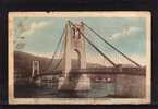07 LA VOULTE SUR RHONE Pont Suspendu, Colorisée, Ed Riffard, 1935 - La Voulte-sur-Rhône