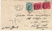 NSW050/ Sydney + Nachfrankierung Croyden 1901 Nach USA (CANCELLED TWICE) - Lettres & Documents