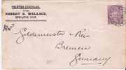 NSW053/ Drucksachen-GA, Fa. Robert B. Wallace, Newcastle Nach Bremen, Deutschland - Entiers Postaux