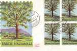 ITALIA 1967 - FDC - Yvert 967 (x 4) - Parchi Nazionali - Natur