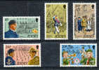 JERSEY 1982  ORGANISATIONS DES JEUNES. 75° ANNIV. SCOUTISME..SERIE COMPLETA MNH** YT 282/6 - Other & Unclassified