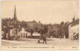 Cp 01 BOURG Un Coin De La Place Joubert Et Des Quinconces- Magasins - Eglise De Brou